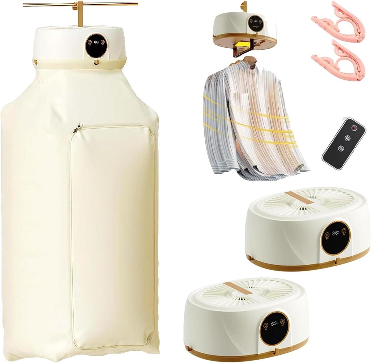Automatisch Strijkijzer - Stoomstrijkijzer Draadloos - Kleding Kreukvrij Maken - Verticale Stoom Technologie - 2 Stuks - Niet gespecificeerd