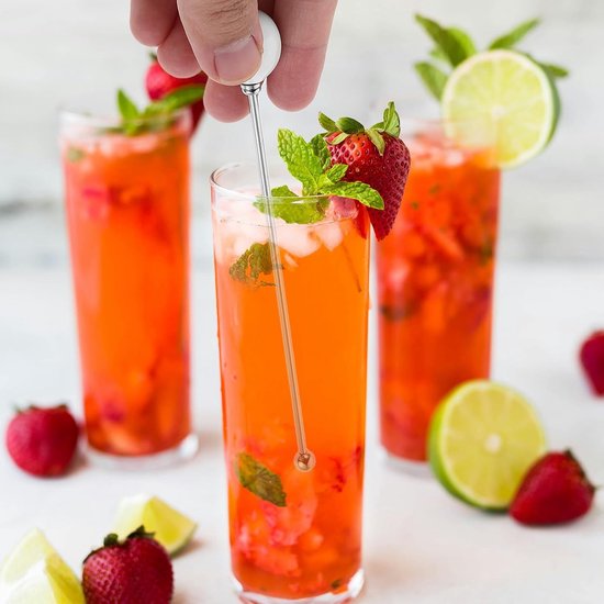 RVS Cocktail Roerstaafjes - Metalen Roerstaafjes Drankjes - Drankjes Mixen - Duurzaam Roestvrij Staal - 17 cm - Wit van RVS — afbeelding 2