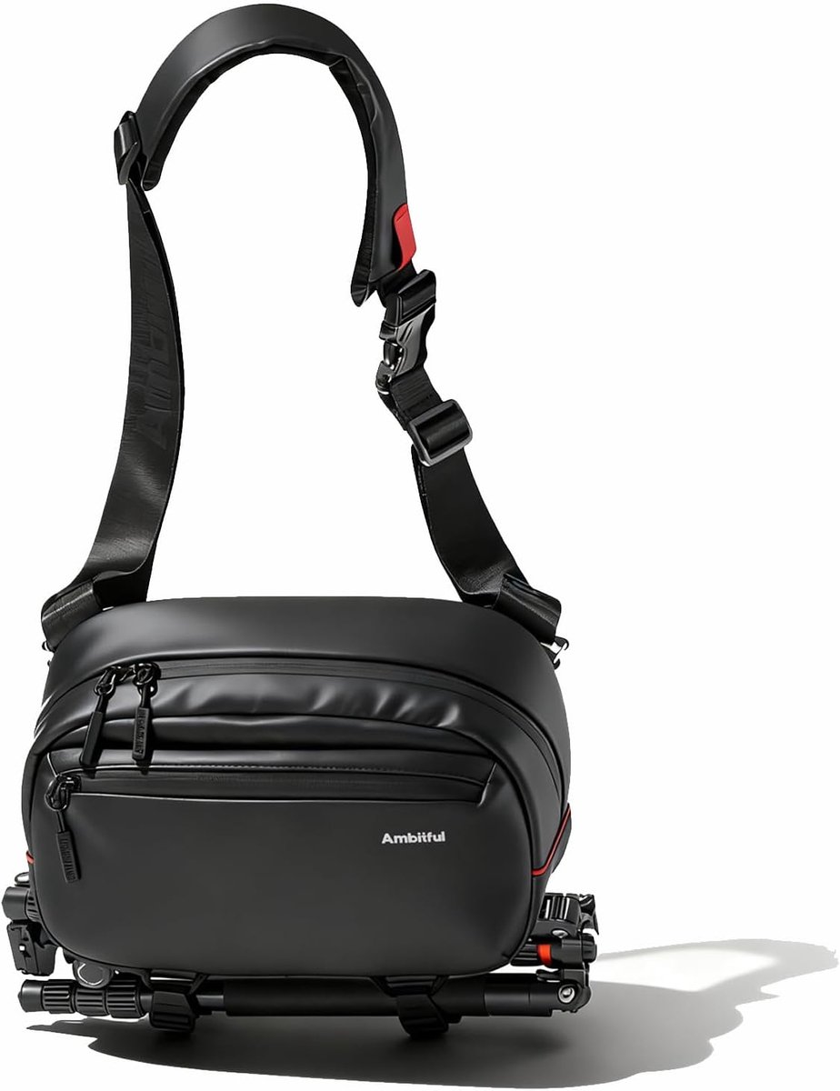Camera slingbag met schouderband - waterdicht, lichtgewicht - 8 vakken - ideaal voor fotografen - SnelShoppen