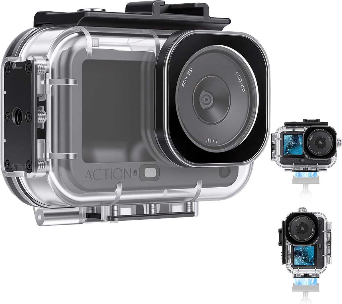 Waterdichte camera behuizing voor DJI Osmo Action 6 - 70m diep - magnetische quick-release - SnelShoppen