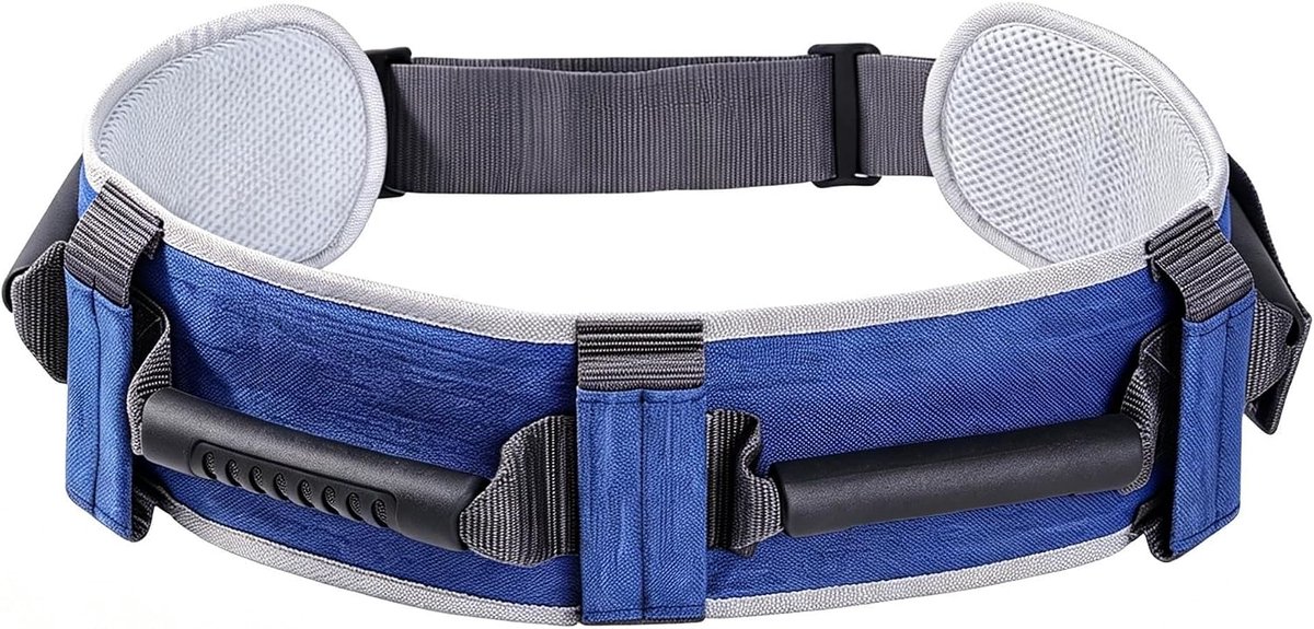 Transferriem, gangriem,multifunctionele verzorgingsgordel voor oudere gehandicapten, blue grey - ShopVlot