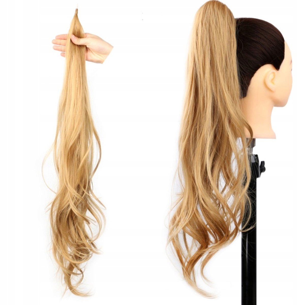 Clip-in Paardenstaart 80cm Synthetisch Haar - Kleur 27