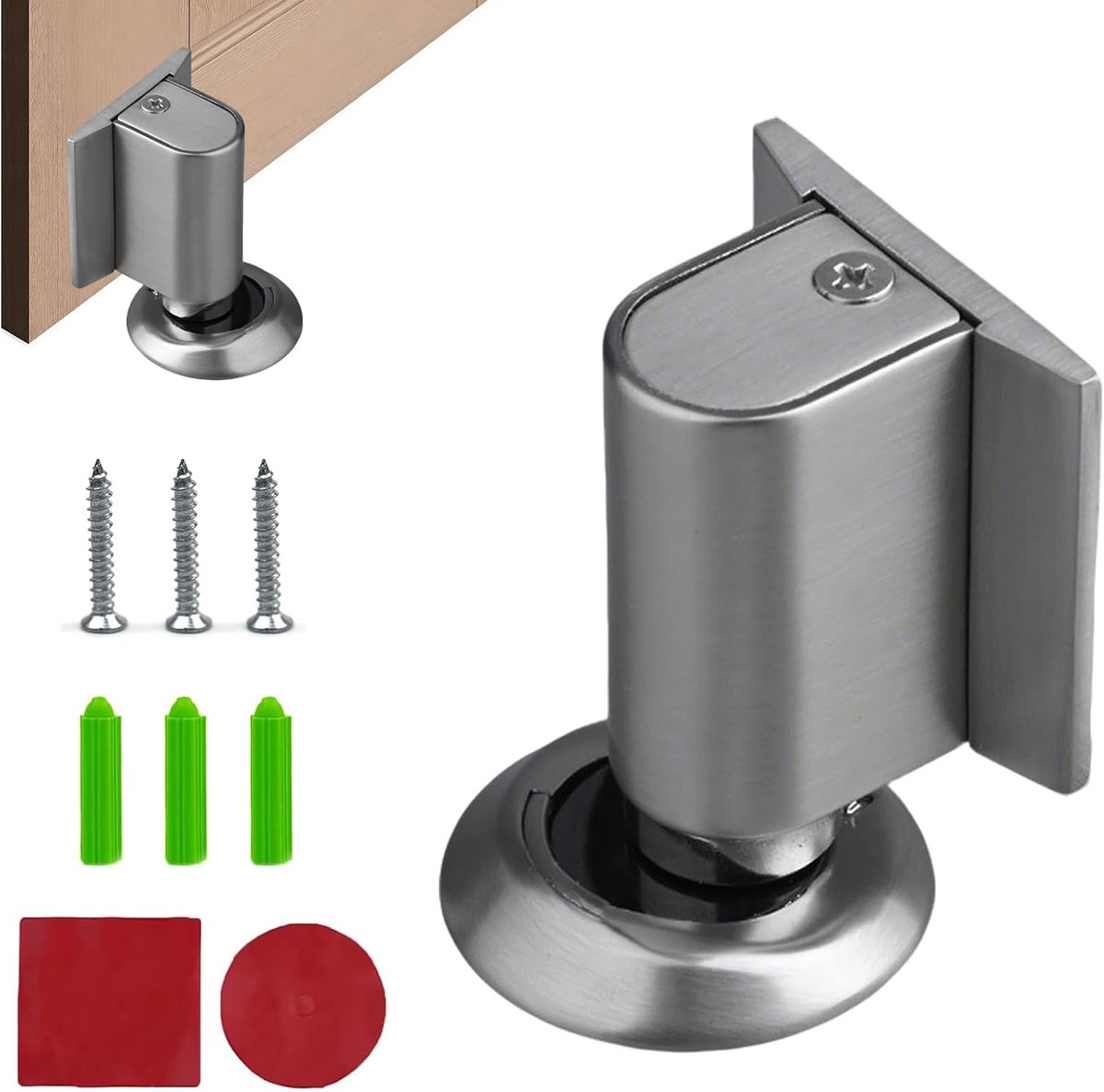 Deurstopper vloer - magnetische deurwig - voor binnen en buiten - voorkomt schade aan muren - ShopVlot