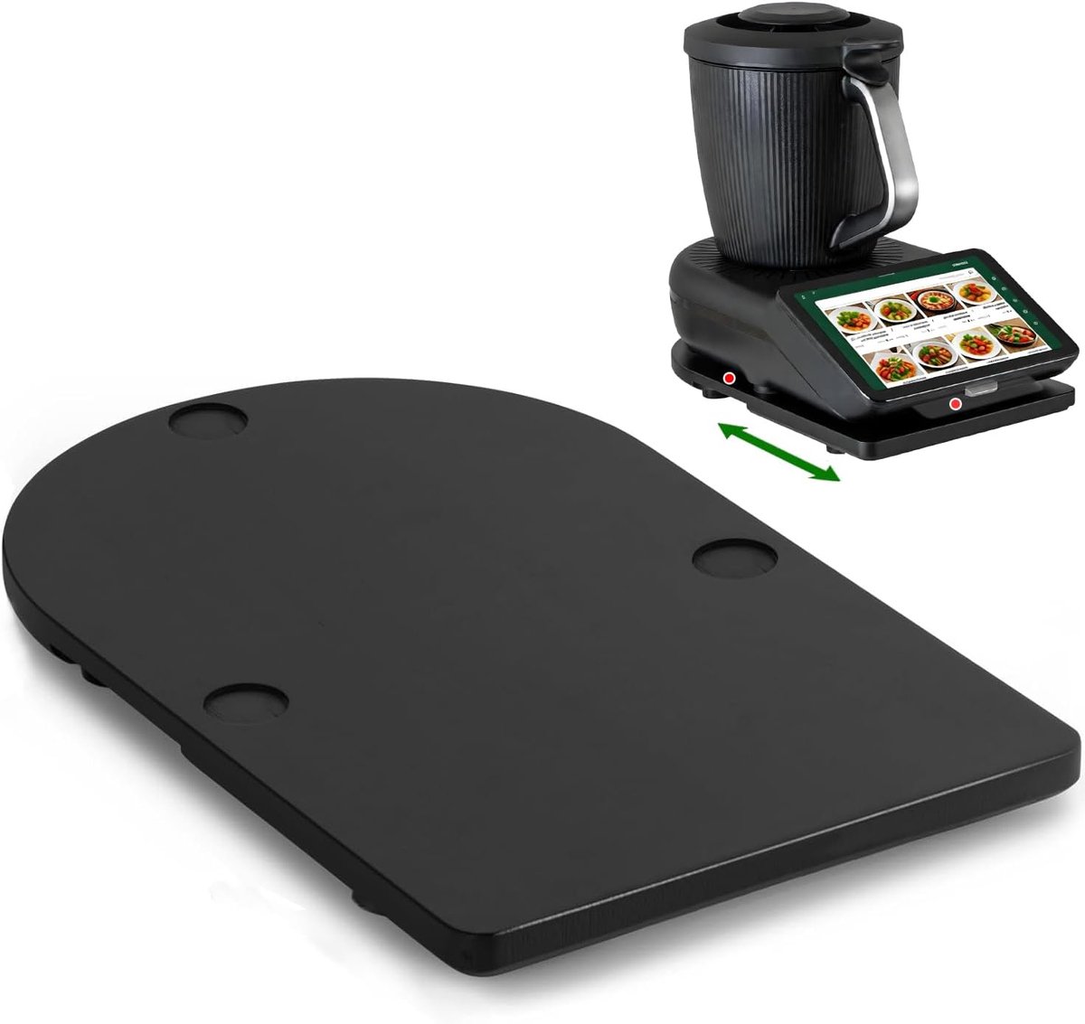 Sliding board voor Thermomix TM7 - met wielen en rubber voeten - robuust en duurzaam - efficiënt en netjes in de keuken - ShopVlot