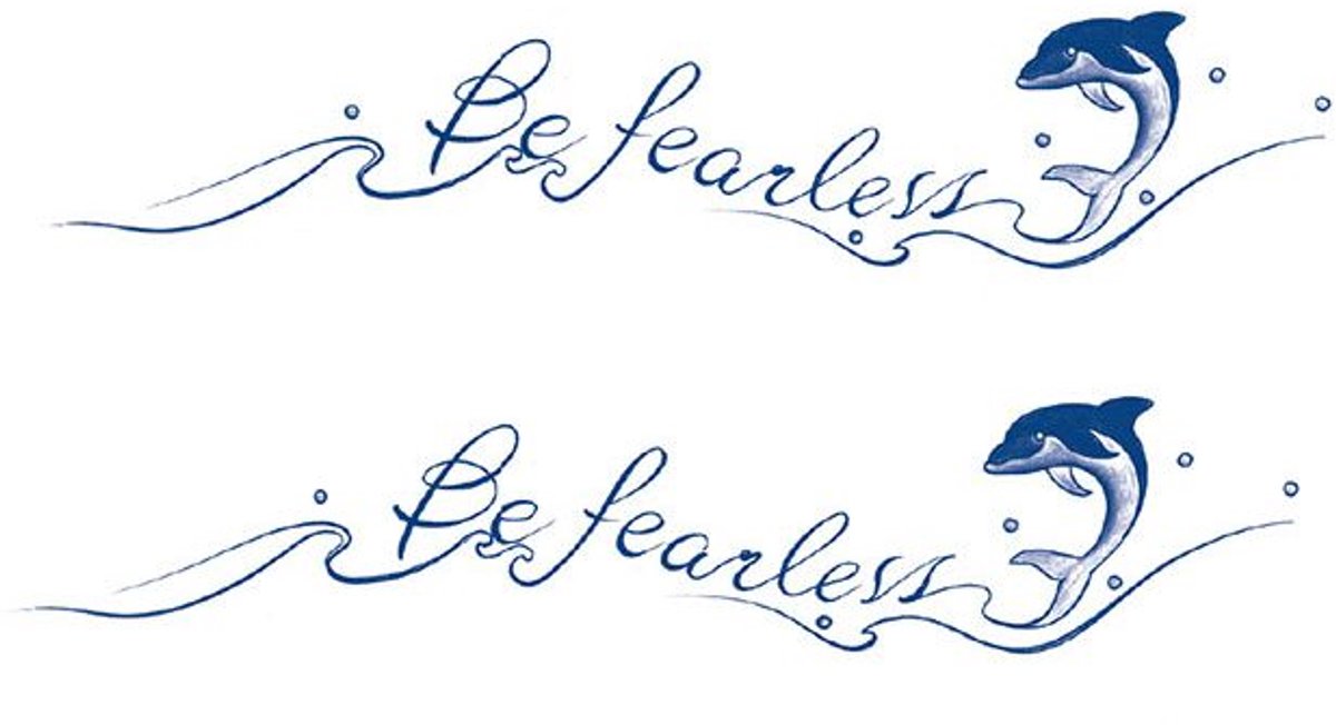 Tijdelijke tattoo Be Fearless Duo 2 weken