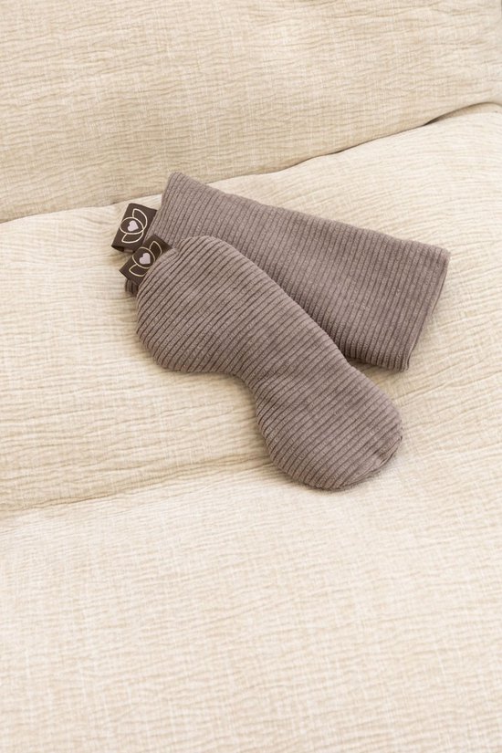 Oogkussen rib lavendel gevormd taupe eco - Lotus van Lotus — afbeelding 5
