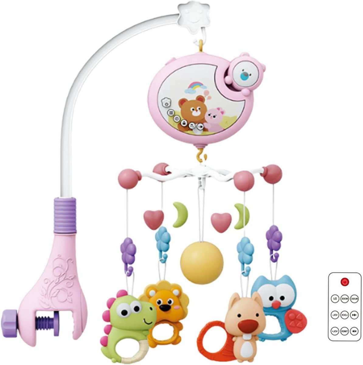 Baby Bed Mobiel - Muziek Mobiel Kinder Mobiel - Baby Ontspannen - Afstandsbediening Muziek