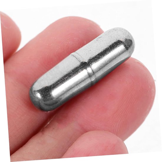 Roestvrijstalen Roerstaaf - Magnetische Roerder Staaf - Laboratorium Experimenten - Compact Formaat - 2.35 x 0.7 cm - Zilver — afbeelding 5