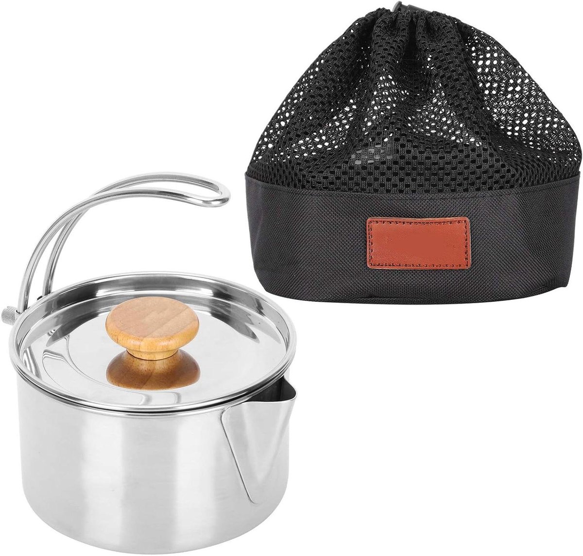 Elektrisch Waterkokertje - Koffie Pot - Kamperen - Opvouwbaar - 17 x 14 x 9 cm - Zilver