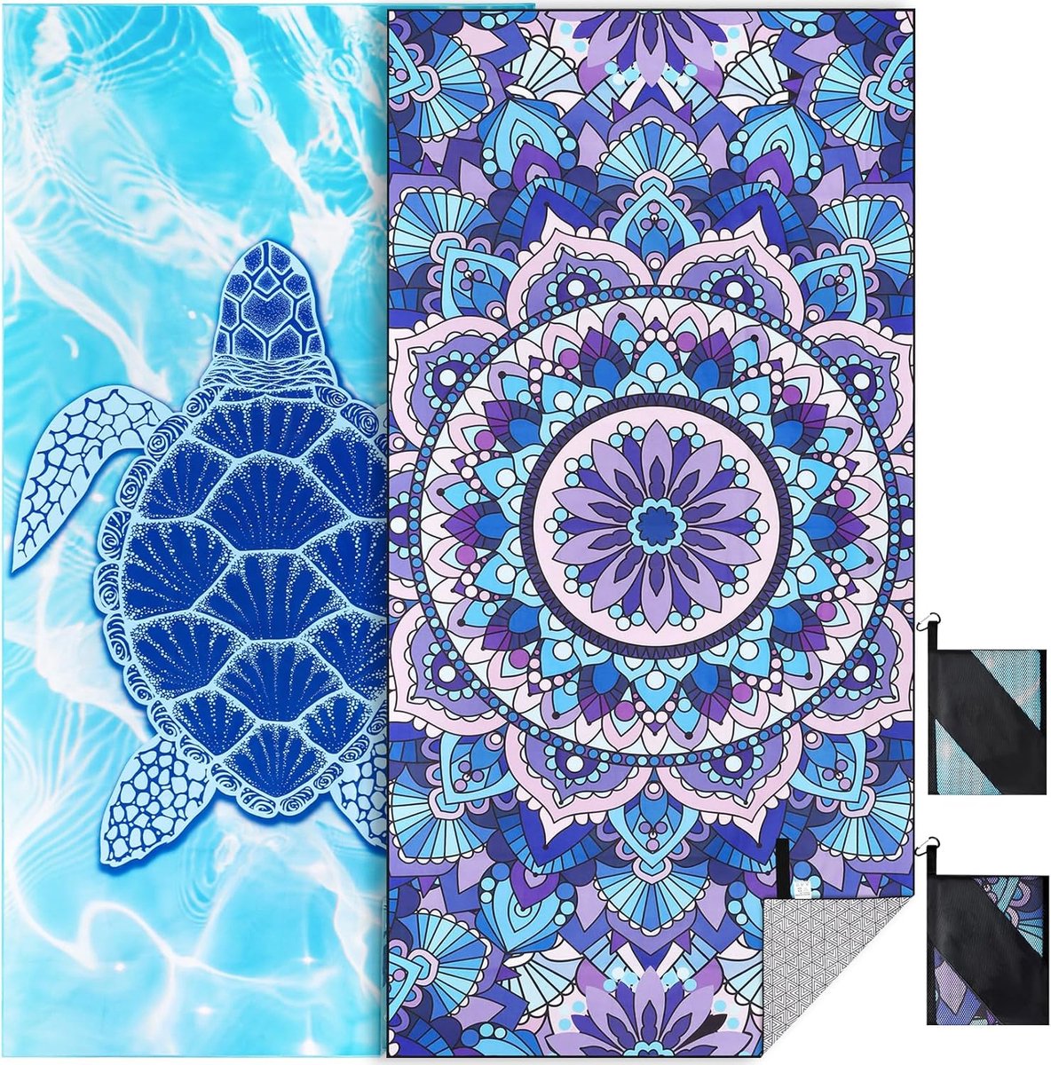 Strandhanddoek XXL 180 x 90 cm - Sneldrogend Microfiber - Zandvrij - Perfect voor op het strand - SnelShoppen