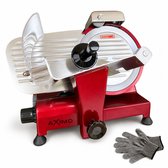AXIMO Professionele Vleessnijmachine - Ø 220 mm Mes - 0-12 mm - 280 W - Inclusief 2 Beschermende Handschoenen