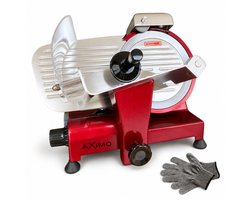 AXIMO Professionele Vleessnijmachine - Ø 220 mm Mes - 0-12 mm - 280 W - Inclusief 2 Beschermende…