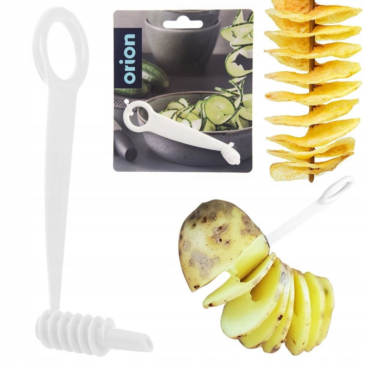 Spiraalsnijder Aardappelsnijder voor frietjes en groenten - Wit