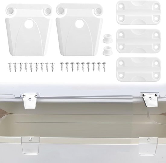 Reparatieset Koelbox - Sluitingen en Scharnieren - Koelbox Repareren - Speciaal voor Igloo - 50-165 Quart - Wit — afbeelding 2