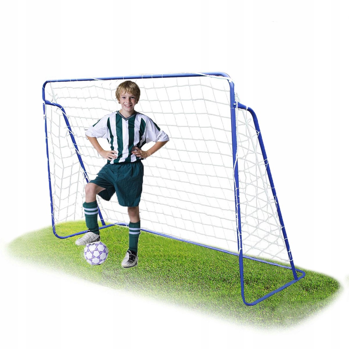 Voetbaldoel Trainingsdoel 240x150x90cm Blauw