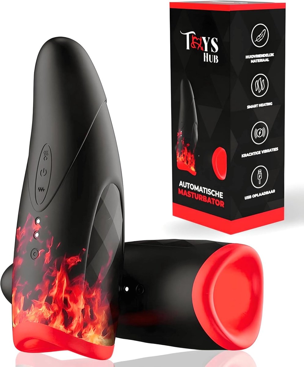 Automatische masturbator 10 vibraties - slim verwarming - pocket pussy - realistische ervaring - ShopVlot