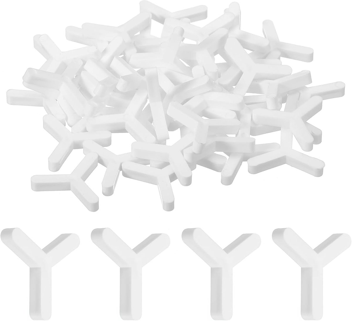300 stuks wand- en vloertegels kunststof Y-type afstandhouders tegelgereedschap 3 mm 1/8 inch zeshoekige tegelafstandhouders voor de installatie van keramische tegels, wit
