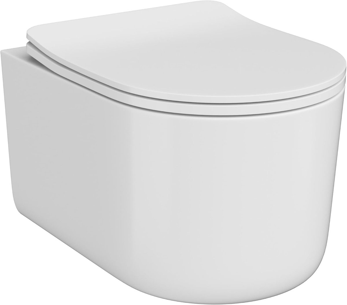 Lavita Giant – Toiletzitting met Softclose Mechanisme, Duroplast Antibacterieel, Universeel voor Wand-WC, Comfortabel, Afneembaar Quick Release, Randloos Design, Wit