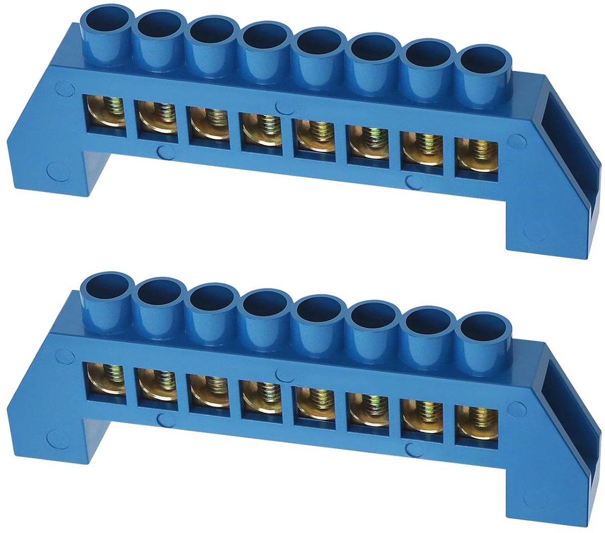 2 stks 8 Hole Bridge Terminal Blocks Koper Terminal Block Connector Strip Elektrische Apparatuur Terminal Block Voor Industriële Huiselijke Stroomdistributie