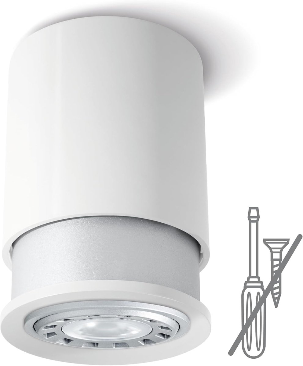 Plafondlamp GU10 – plafondspot met gepatenteerde haakmontage