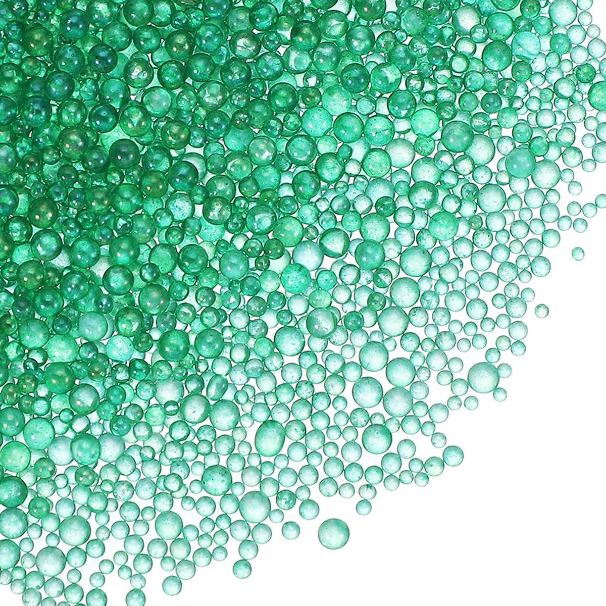 1-3 mm mini glazen bellenkralen 200 g kleine iriserende kralen geen gat waterdruppel ballen voor doe-het-zelf knutselen nail art hars vulstof, donkergroen
