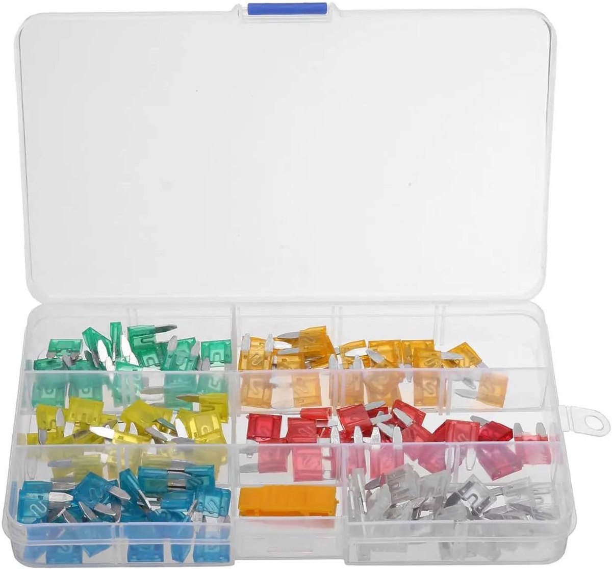 120st Mini Blade Zekering Doos Assortiment Set Auto Truck Zekeringen Houder Kit