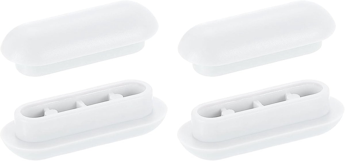 4 stuks toiletbrilbuffers, antislip kunststof toiletbrilbuffer, universele buffer-toiletdeksel-rubberen buffer voor thuis, hotel, wit
