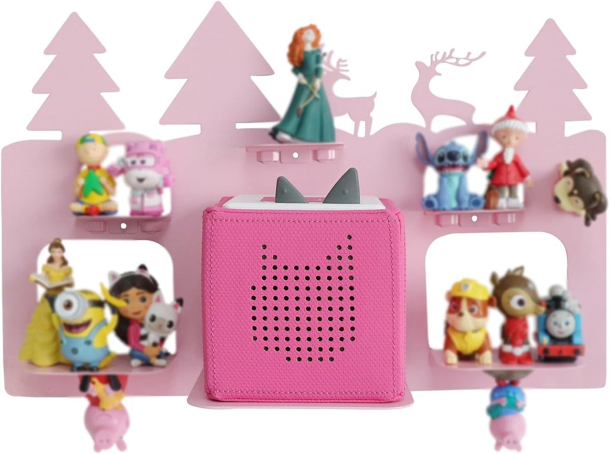 Rek voor Tonie-figuren, 15-25 stuks, opslag voor Tonie-rek meisjes, magnetische planken voor toniebox, ideaal voor kinderkamerdecoratie