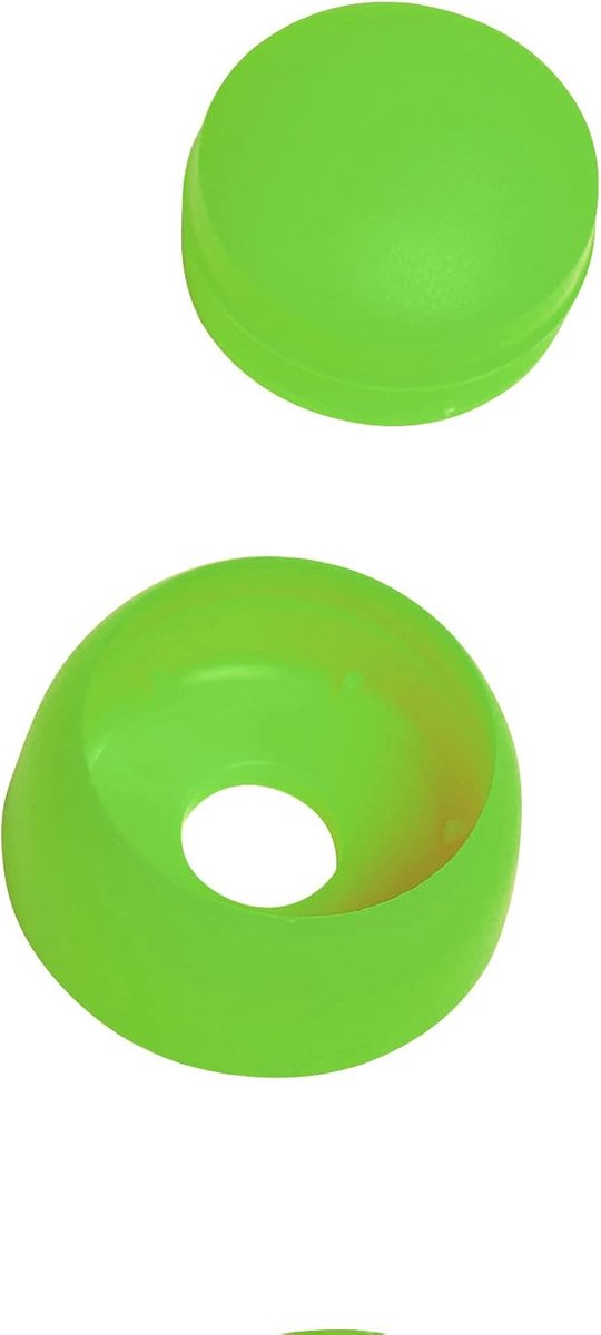 Schroefafdekking/boutafdekking appelgroen, voor speeltoren/schommel, pakket: 20 stuks..