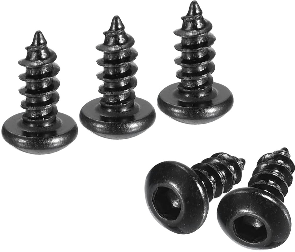 Zelftappende schroeven met binnenzeskant, M3 x 6 mm, schroeven en moeren van koolstofstaal, 100 stuks