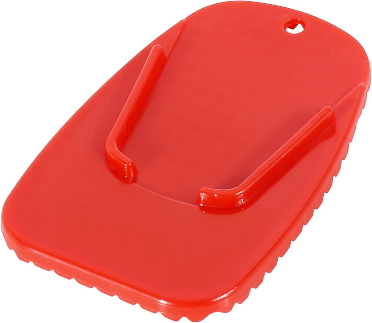Motorfiets Kickstand Pad - Standaard Verbreding - Parkeren Ondersteuning - Vergroot Contactoppervlak - 10.2 x 7.1 cm - Rood