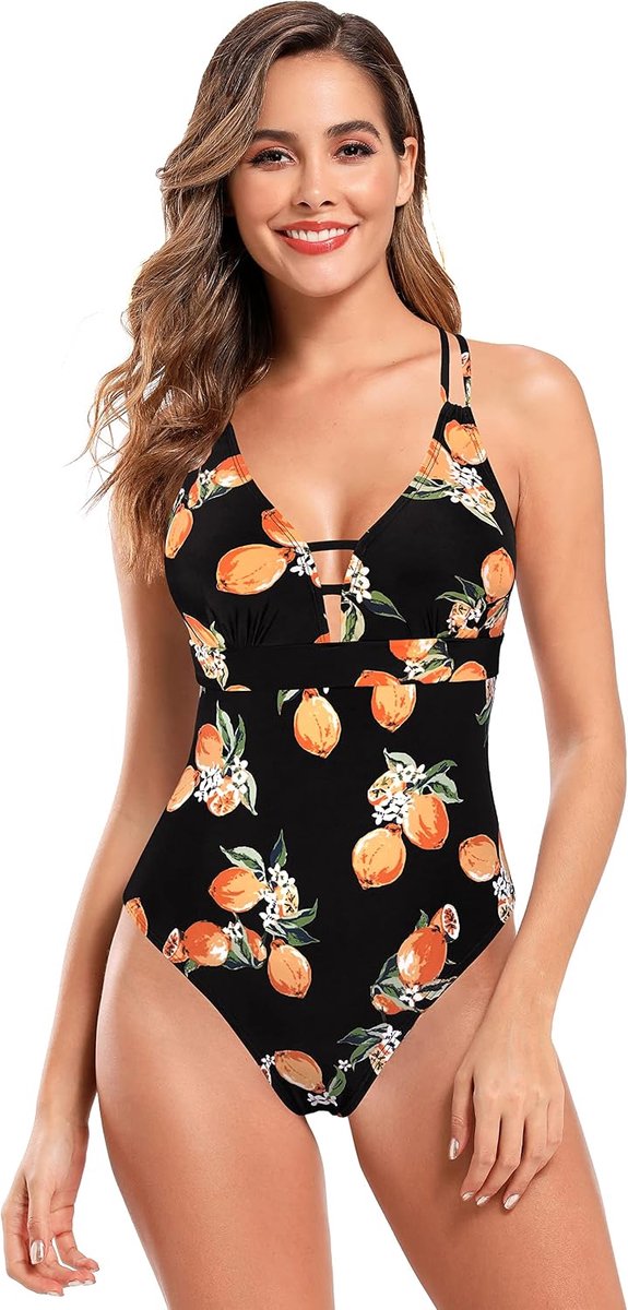 Dames Badpak Uit één Stuk Verstoorde Sexy Stiksels Badpak Bloemenprint Strandkleding