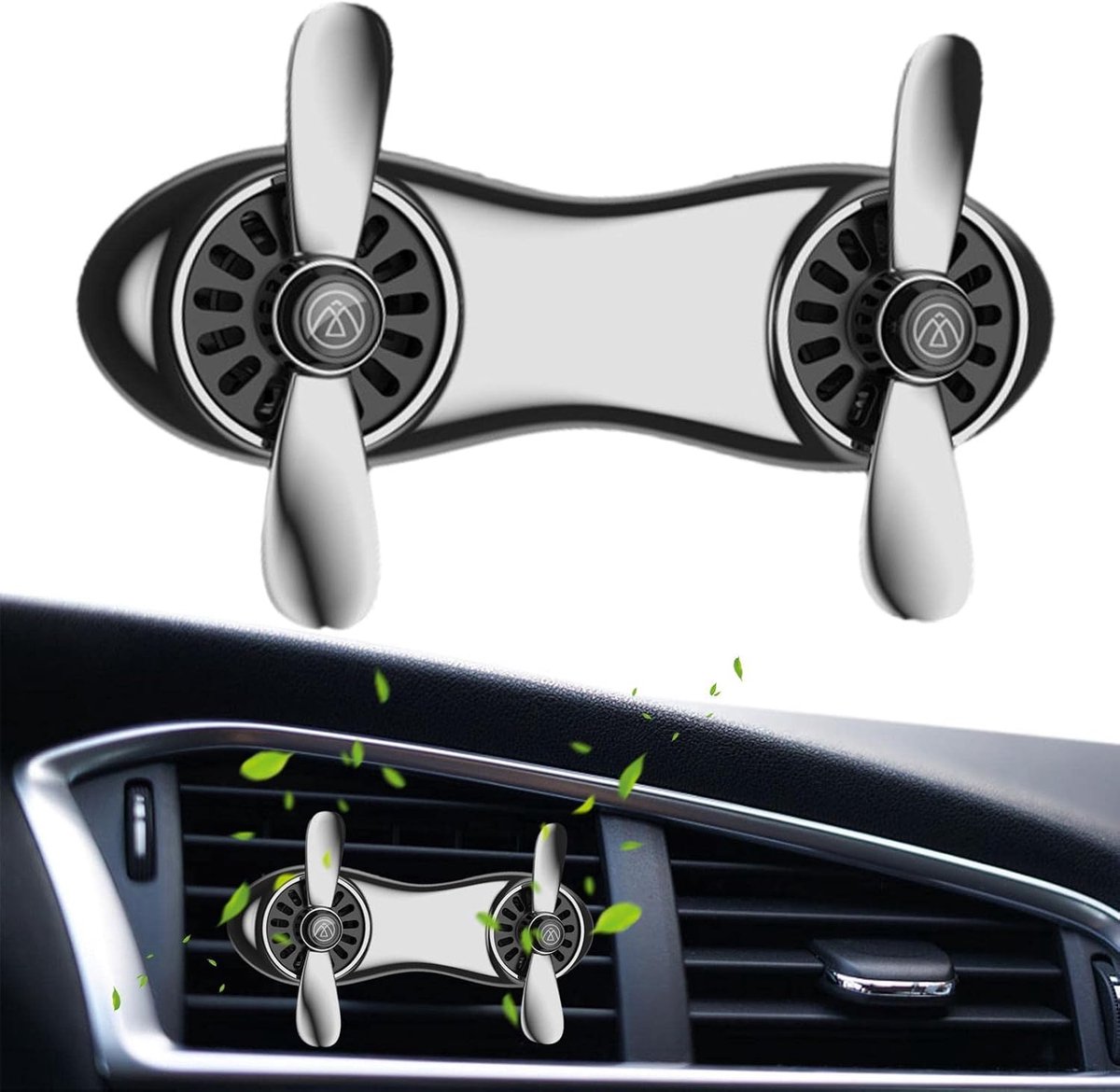 Luchtverfrissers Vent Clips | Auto Geurverspreider Vent Clip | Decoratieve geurclips met dubbel ventilatorontwerp voor autoventilatieopeningen - Autodecoratie-accessoires met autogeur voor