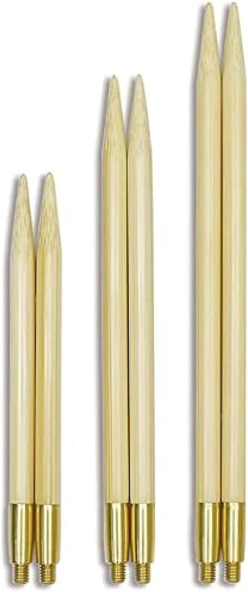 KA06163 rondbreinaalden, bamboe, beige, 12,5 cm x 7 mm