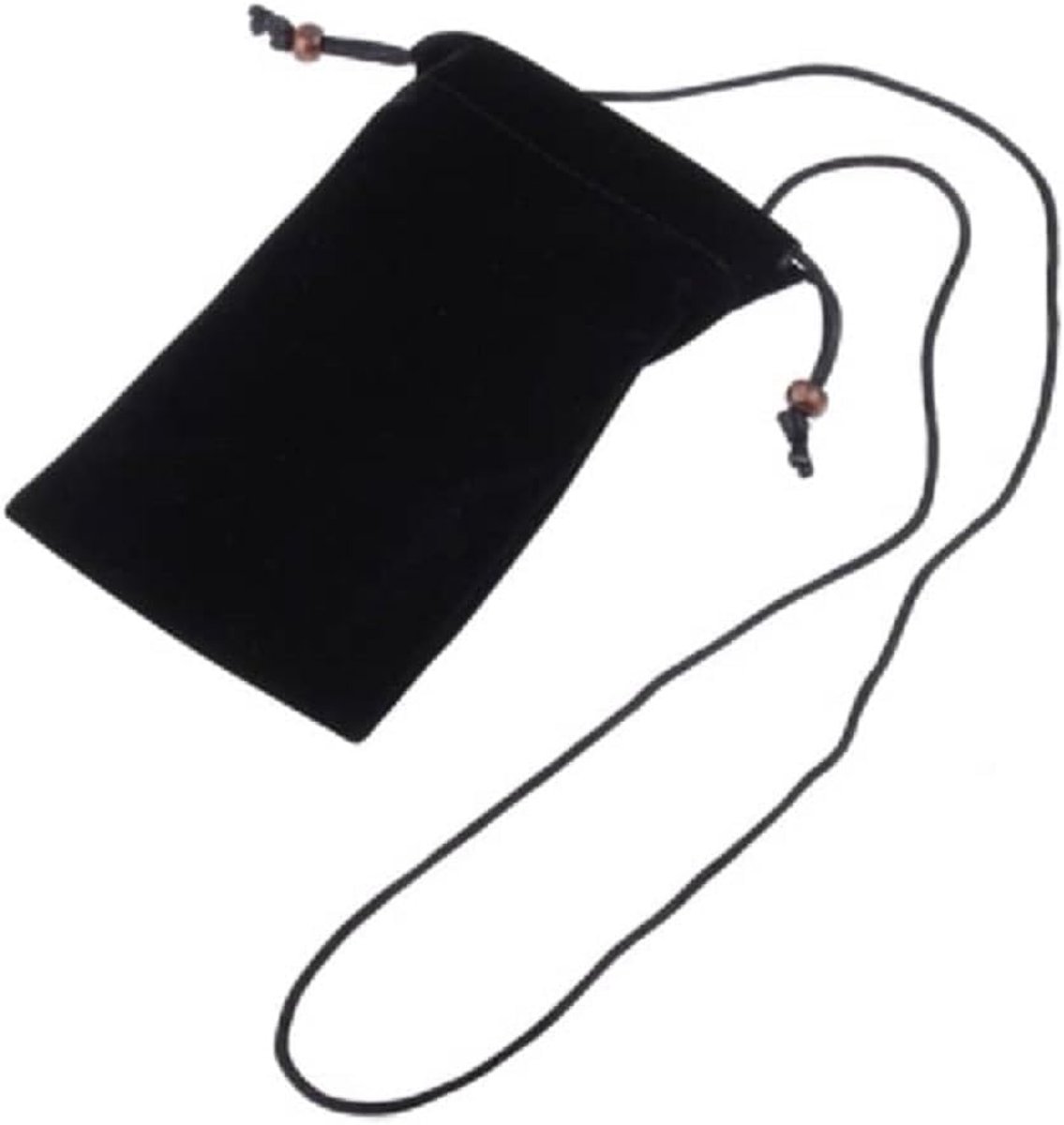Cover with Chain and Loop Closure Soft Cloth Flannel Carry Bag voor HONOR V PURSE (2023) - Black