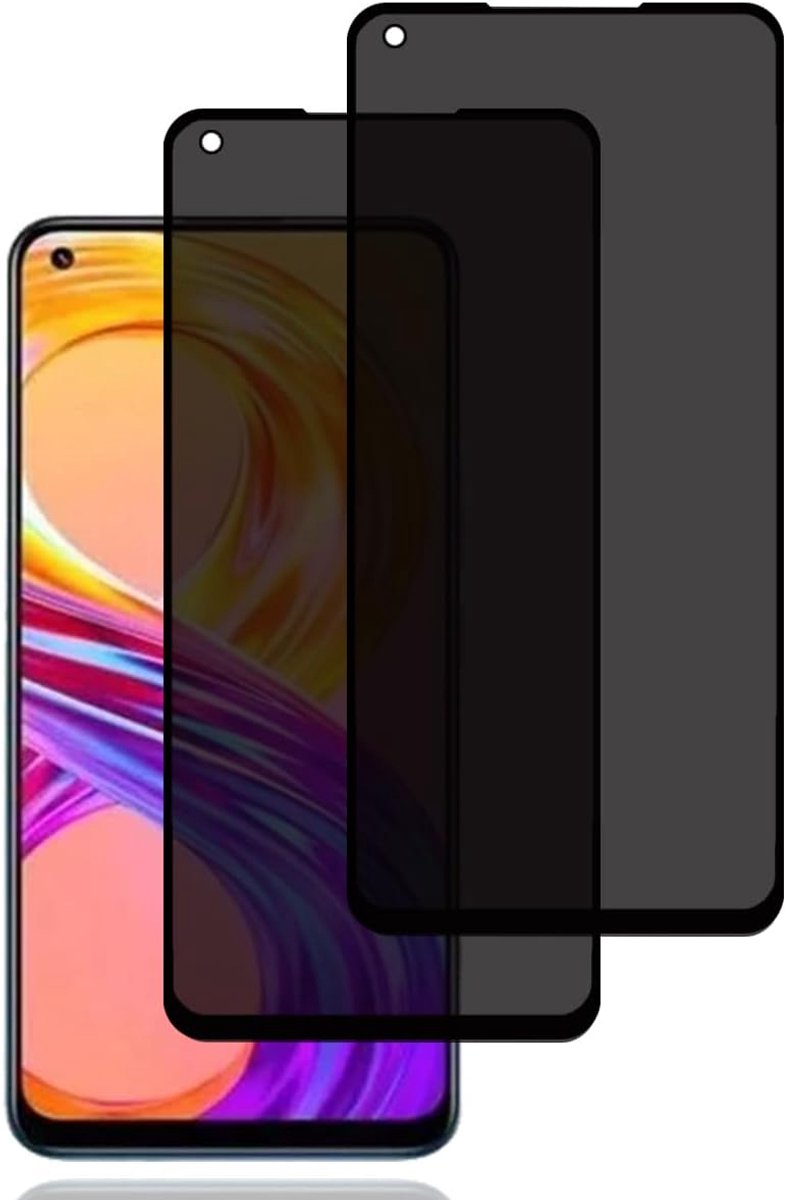 Screen Protector voor Realme 8 Pro 4G/Realme 8 4G [2 stuks] | anti-spy gehard glas film,9H hardheid,krasbestendig,hoge gevoeligheid,anti-spy schermbeschermer voor Realme 8 Pro 4G/8 4G