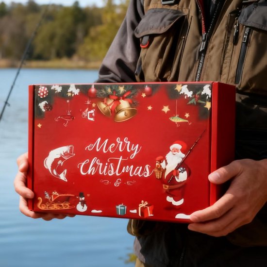 Kunstaas Set - Vistuig Kerst - Vissen Buiten - Feestelijk Thema - 19 x 13 x 4.5 cm - E-pak — afbeelding 3