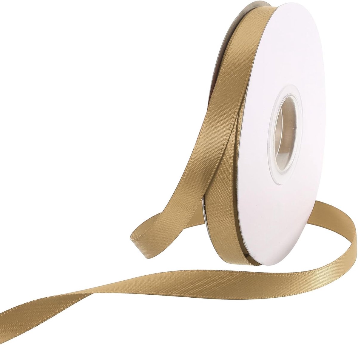 10mm Satijnen Lint 23m Dik Dubbelzijdig Grosgrain Zijdelint, [voor Cadeauverpakking, Haarbogen, Bruiloft, Taart, Bloem] - 23 m/75ft/ Goud