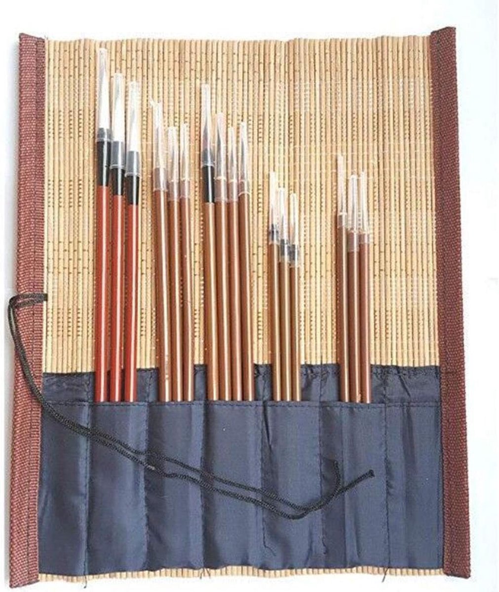 Kalligrafie borstel, schrijfborstel, Japanse Sumi-e tekening/schilderij borstel, Maobi (16-delige set)