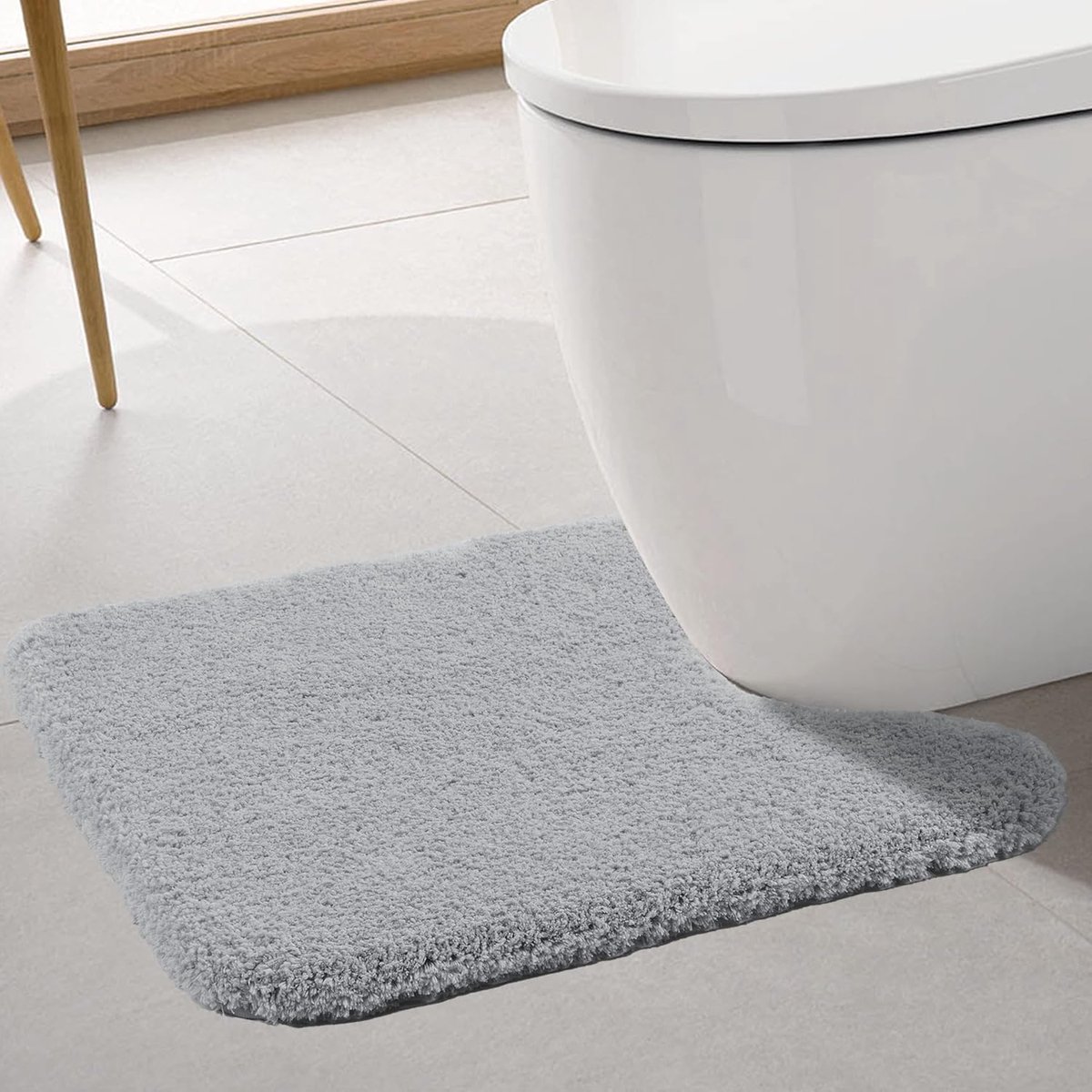 Toiletmat 20"×24" U-vorm, lichtgrijs