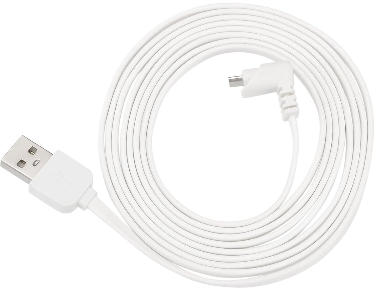 1 ST 2M 6.6Ft 90 Grad Rechte Hoek Platte Micro USB Oplading Power Kabel Cord Compatibel met Arlo Pro, Pro 2 en Arlo GO