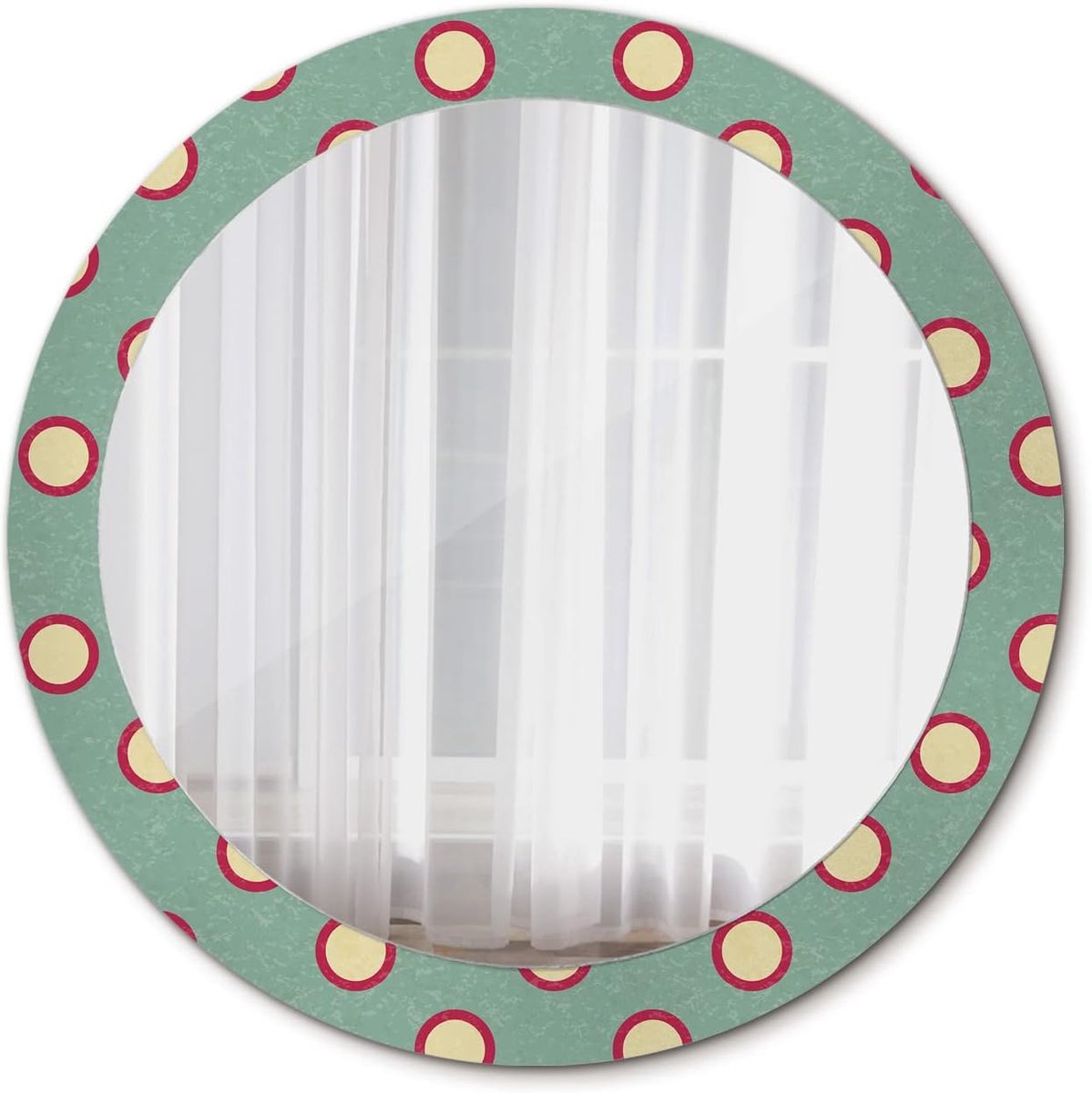 Modern Ø 80 cm Glas Interieur Decoratie Gedrukt Spiegel Ronde Hangende Spiegel DIY - Stoten