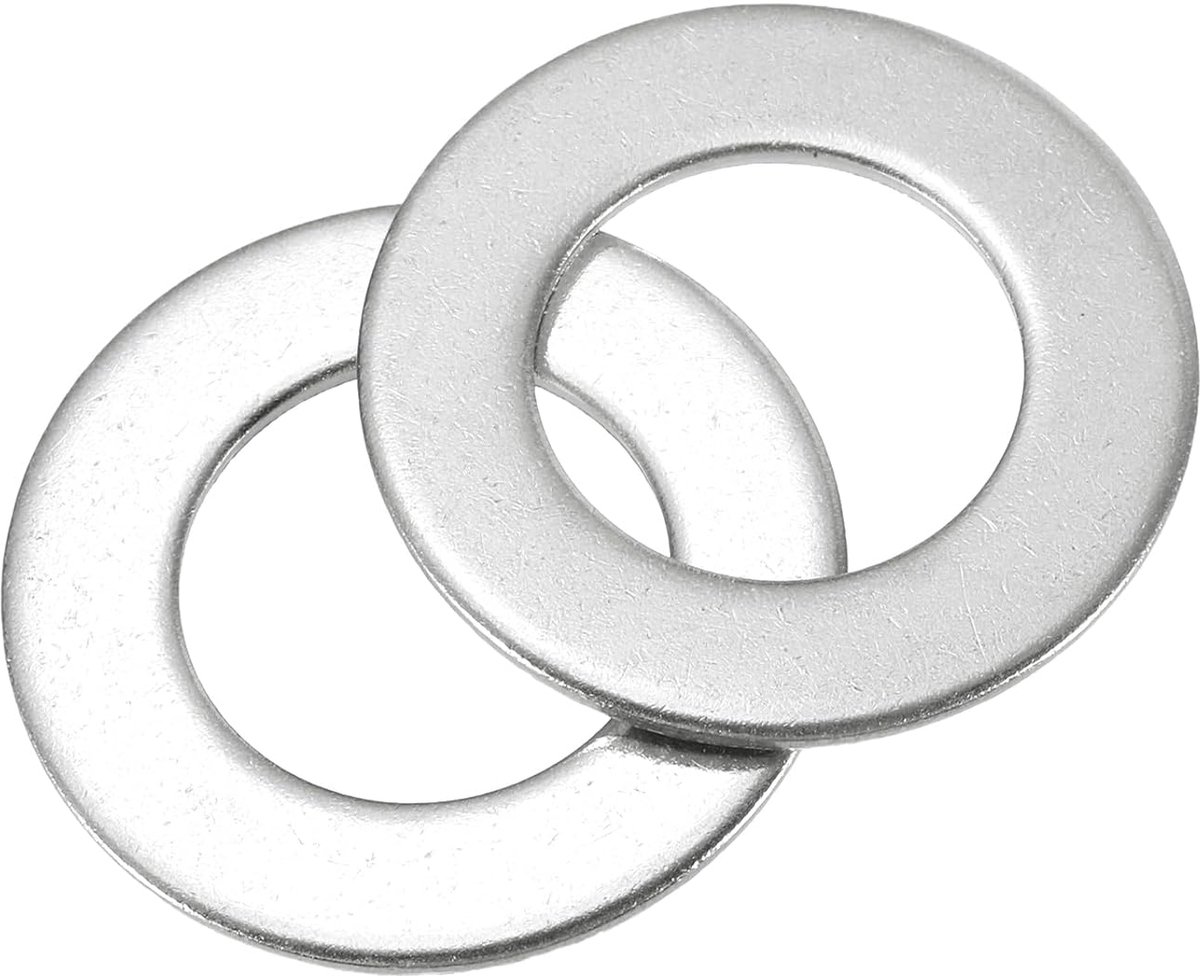 Set van 15 ronde sluitringen M20 x 36 x 3 mm, 304 roestvrij staal dichte schijven zilver bijlagschijven set, O-ring platte afdichtringen voor schroeven, moeren, draadstangen