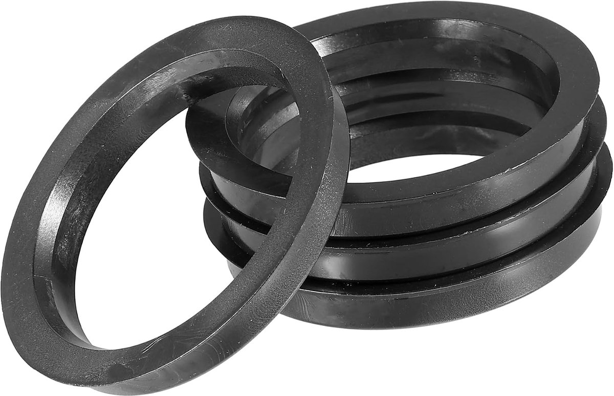 Universele Car Hub Centric Rings 72,6 mm op 60,1 mm zwart (set van 4 stuks)