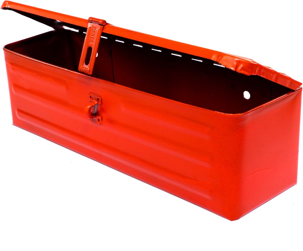 Tool box 420x130x130mm - metaal - vintage tractor - handige opbergruimte - SnelShoppen