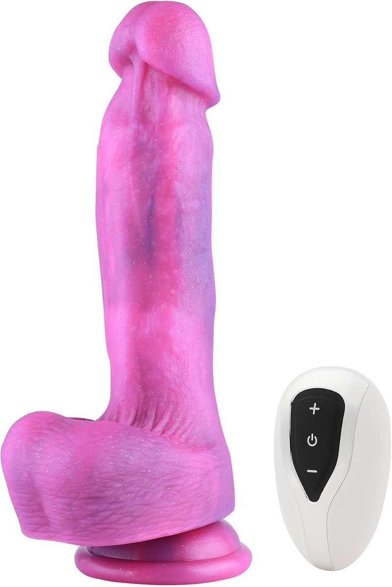 Dildo vibrator 25 cm - glinsterend - app en afstandsbediening - ontdek 10 vibratiemodi - SnelShoppen
