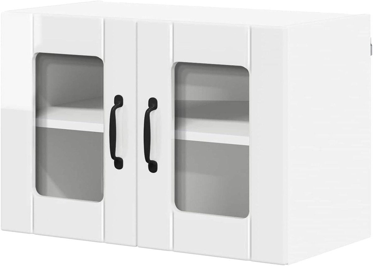 Keukenkast - Wandkast Bovenkast - Keuken Opbergen - Hoogglans Design - 60x31x40 cm - Wit