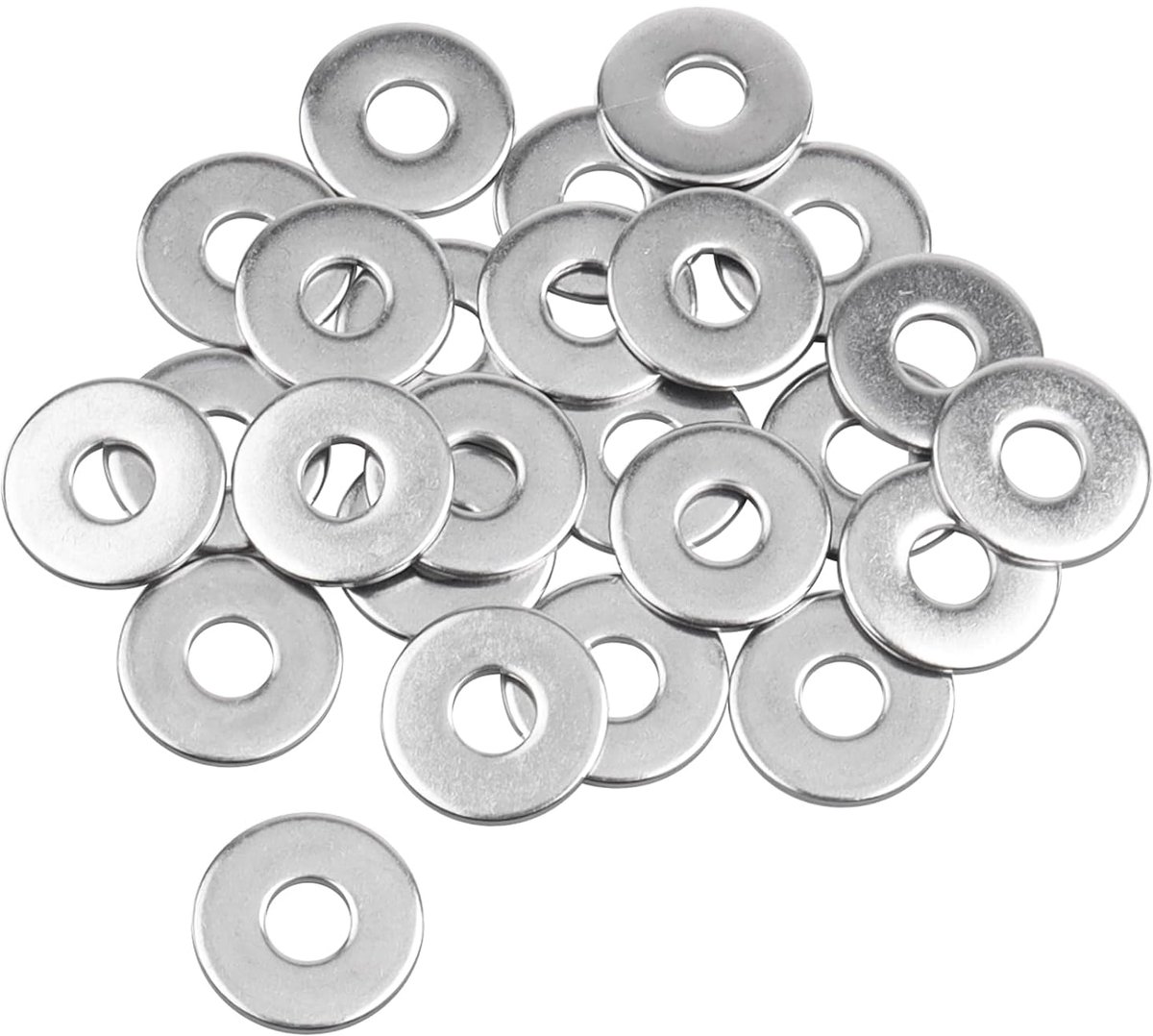 M6 sluitringen 20 stuks x 18 mm roestvrijstalen sluitringen - carrosserieschijven voor schroeven, moeren en draadstangen