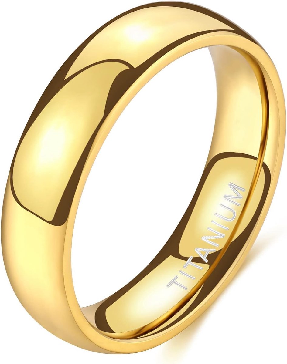 Ring voor dames en heren, 2 mm, 4 mm, 6 mm, gepolijst titanium, smalle ring, verlovingsring, trouwring