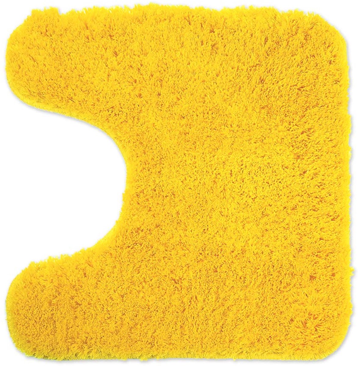 Badmat - Badkamermat Geel - Set Antislip Maschinewasbaar - Toiletmat 45x45cm WC-Uitsparing